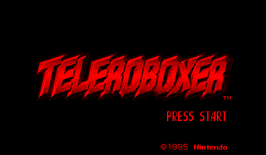 Teleroboxer title screen for Virtual Boy